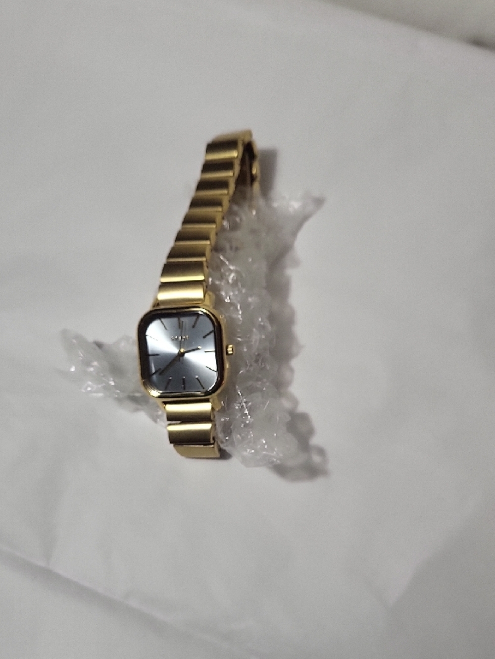 Breda Women's Gold Tone Square Watch Gold/Silver Dial. Not Original Pack. #008 - Picture 6 of 6